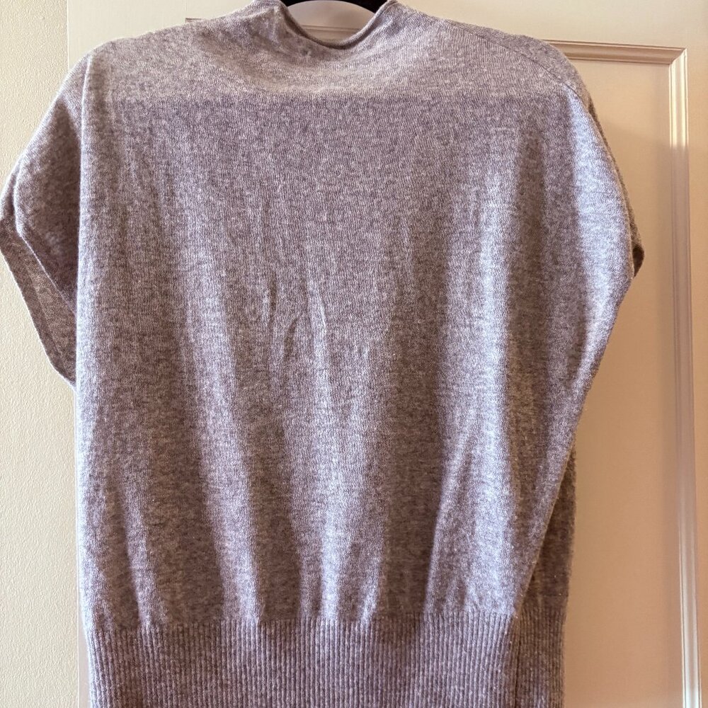 VINCE 100% Cashmere Sleeveless Sweater Taupe Minimalist Luxury Knit Size S